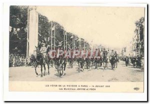 The celebrations of victory in Paris July 14, 1919 Old Postcard The Marshals ...