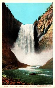 Yellowstone National Park Great Fall From Below Haynes Photo