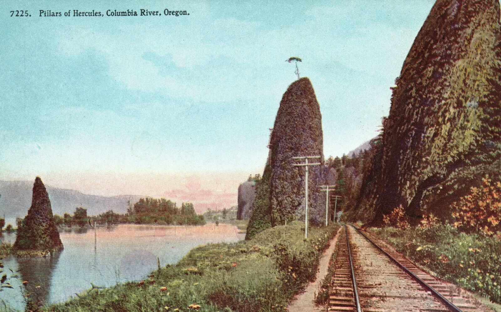 Vintage Postcard 1910's Pillars of Hercules Columbia River Oregon OR United States Oregon