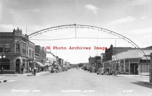 MN, Coleraine, Minnesota, RPPC, Roosevelt Avenue, Business Section, Stores