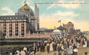 Boardwalk North from Michigan Avenue in Atlantic City, New Jersey