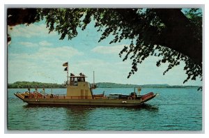 Postal Wisconsin colsac II coche ferry Lago Wisconsin Merrimac tarjeta de vista estándar de colección. 