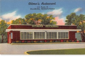 Dillsburg Pennsylvania home-cooking Ditmer's Restaurant vintage pc CC445