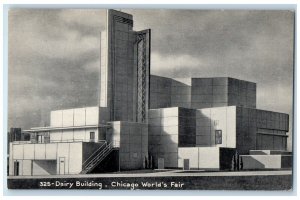 c1933 Dairy Building Factory Exhibit Park Chicago Worlds Fair Illinois Postcard