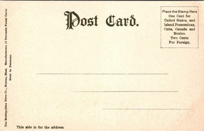 Vintage Massachusetts Postcard - Lowell - Canal Walk