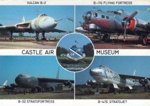 VINTAGE CONTINENTAL SIZE POSTCARD VULCAN B-2 B-17 FORTRESS B-52 STRATO AND B-47E