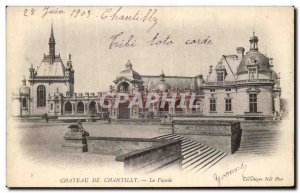 Old Postcard Chateau de Chantilly The Facade
