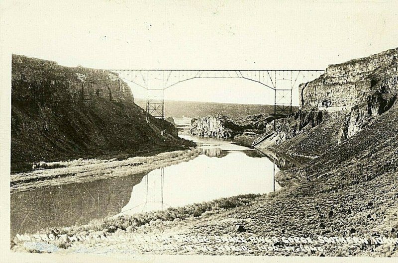 Postcard RPPC View of Bridge over Snake River Gorge,Southern ID.  R4