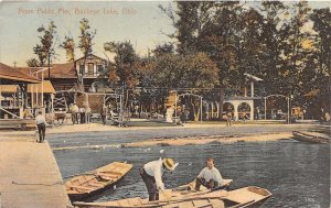 J68/ Buckeye Lake Newark Ohio Postcard c1910 Public Pier Boats 256