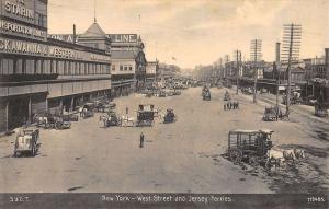 New York City Jersey Ferries Horse Carriages Antique Postcard K32660