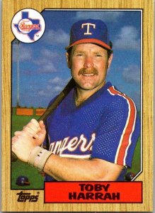 1987 Topps Baseball Card Toby Harrah Texas Rangers sk3491