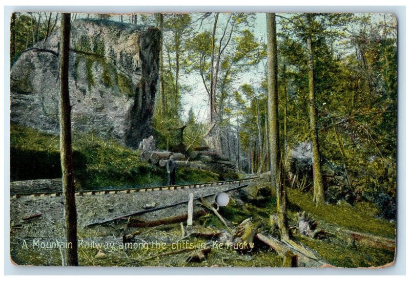 c1910s A Mountain Railway Among The Cliffs In Kentucky KY Unposted Postcard
