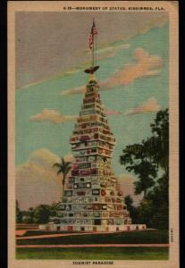 Kissimmee FL Munster IN Monument of States Vintage Postcard E02