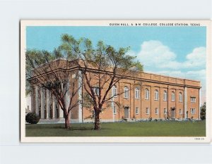 Postcard A. & M. College, Guion Hall, College Station, Texas