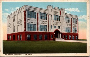 Postcard Fourth Ward School in Altus, Oklahoma