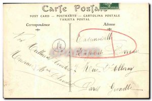 Old Postcard Honfleur L Front Harbor Yacht