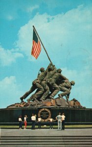 Arlington Virginia, U.S. Marine Corpse War Memorial Iwo Jima Statue, Postcard