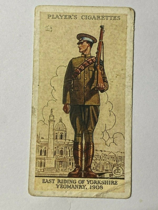 CIGARETTE CARD - PLAYERS ARMY UNIFORMS #18 EAST RIDING YORKSHIRE YEOMANRY(UU315)