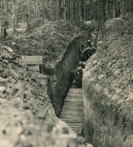 1914-16 WWI German Trenches Laufgraben in den Argonnen Feldpost Vintage P21