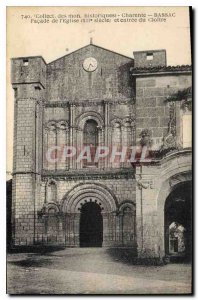 Postcard Old Charente Bassac Facade of the Church