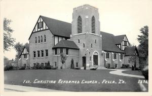 1930s RPPC Postcard; 1st Christian Reformed Church, Pella IA Marion Co. Unposted