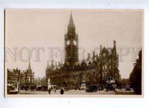 227054 UK MANCHESTER town Hall TRAM Vintage photo postcard