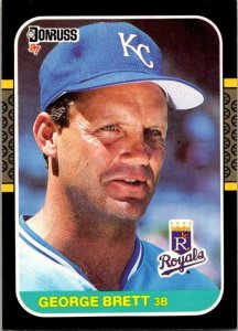 1987 Donruss Baseball Card George Brett Kansas City Royals sk12264