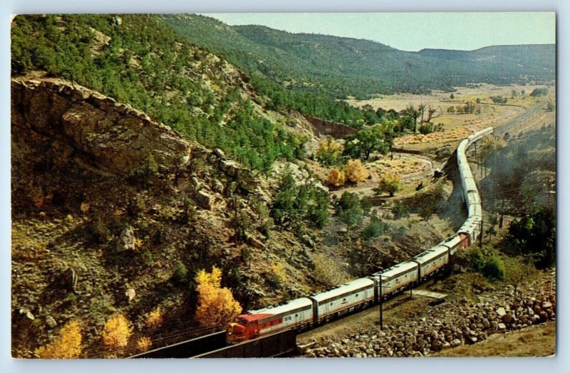 Santa Fe New Mexico Postcard Streamliner Apache Canyon Civil War c1960 Vintage