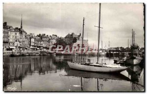 Old Postcard Honfleur (Calvados) The old boat basin