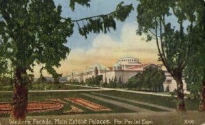 Western Facade, Main Exhibit Palaces  - San Francisco, California CA  