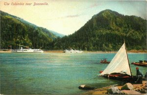 Washington Bonneville The Columbia Gifford #254 Postcard Sailboat 22-1228