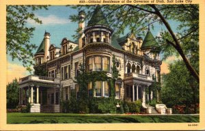 Utah Salt Lake City Governor's Mansion  1946 Curteich