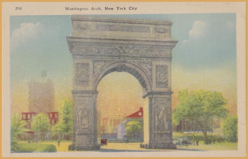 New York City, Washington Arch, Washington Square Park in the Greenwich Village 