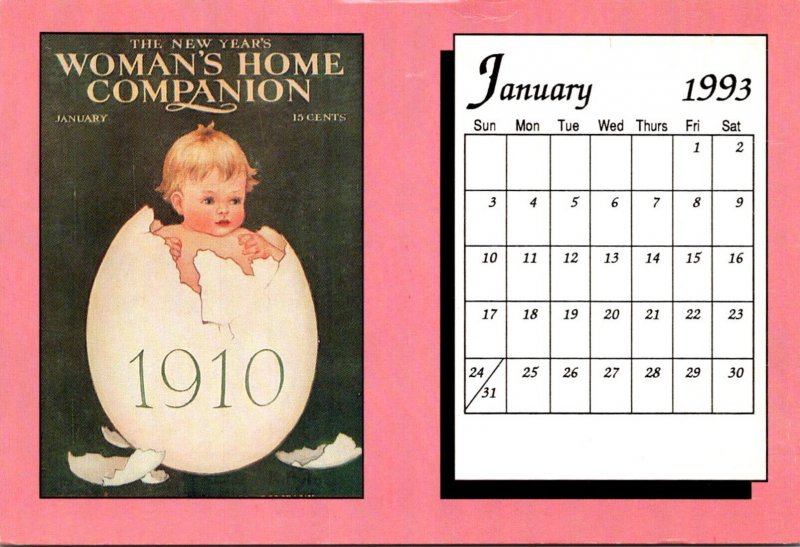 1993 Limited Edition Calender Card January Postcard Collector Magazine