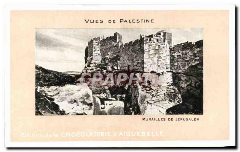 Old Postcard From Palestine Views Walls Of Jerusalem