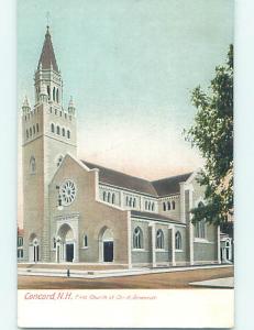 Pre-1907 CHURCH SCENE Concord New Hampshire NH AD2257