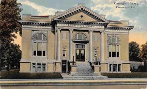 Carnegie Library Couneaut Mispelled Conneaut Ohio 1917 postcard