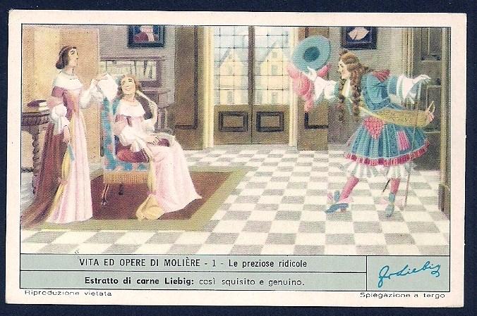 LIEBIG CARDS Advertising Life & Operas Moliere Scenes Set/6