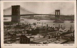 New York City Brooklyn Bridge c1910 Real Photo Postcard - Davidson Bros