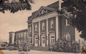 Postcard Memorial Junior High School Phoenixville PA