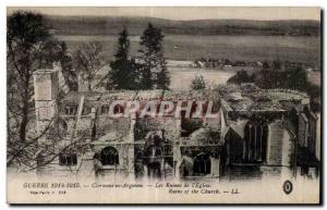 Old Postcard War Clermont in Argonne I Ruins Church Ruins of the Church LL