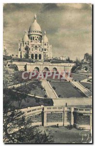 CARTE Postale Old Paris and the Sacre Coeur Basilica Wonders of Montmartre
