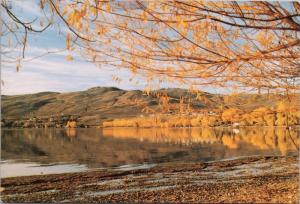 Kin Beach Okanagan Lake Vernon BC British Columbia Autumn Vintage Postcard D38