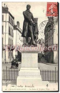 Old Postcard Chalon sur Saone The Statue of Nicephore Niepce