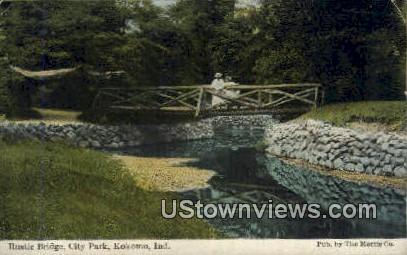 Rustic Bridge, City Park Kokomo IN 1909