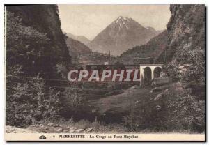 Old Postcard Pierrefitte Gorge Bridge in Meyabat