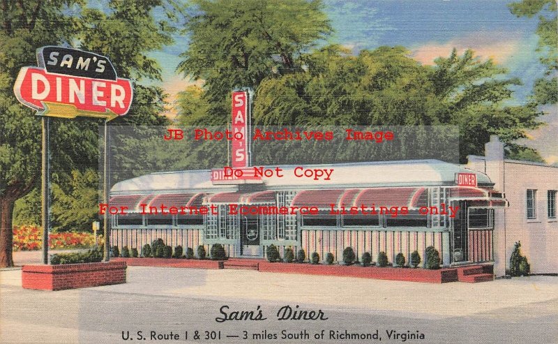 VA, Richmond, Virginia, Sam's Diner, Route 1, James E Hess by Mellinger's Studio