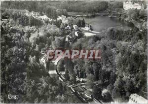 'Modern Postcard Bagnoles de l''Orne) Aerial view Route Thermal baths and Lake'