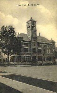 Town Hall - Poultney, Vermont VT Postcard