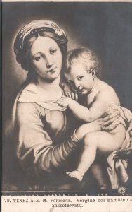 Vintage Postcard Mother And Child Portrait Venezia A. S.M. Formosa Portrait